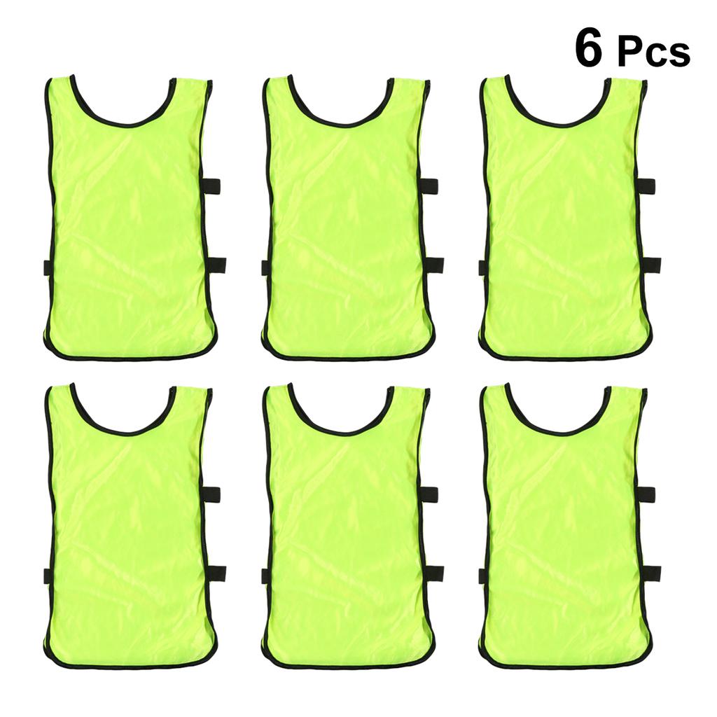 6 Pièces Gilet d'Entraînement Football Enfants Équipement d'Entraînement Pinnies Sports Jeunesse Basketball