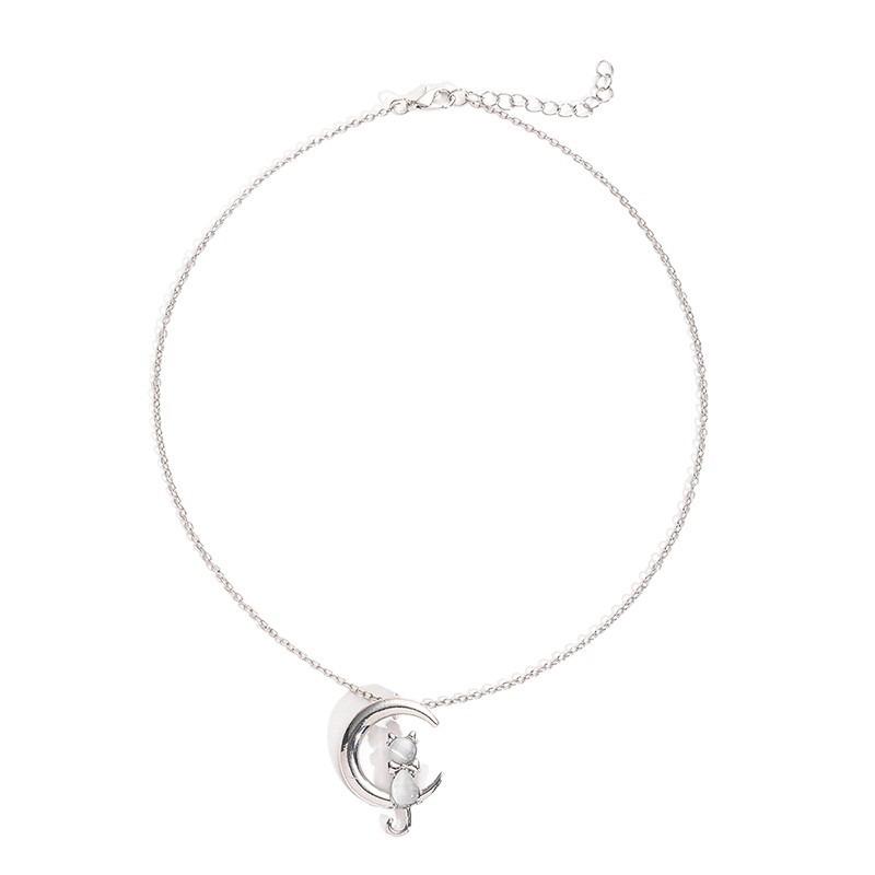 New Accessories Fashion Diamond-encrusted Animal Pendant Versatile Rabbit Cat Alloy Necklace Necklace