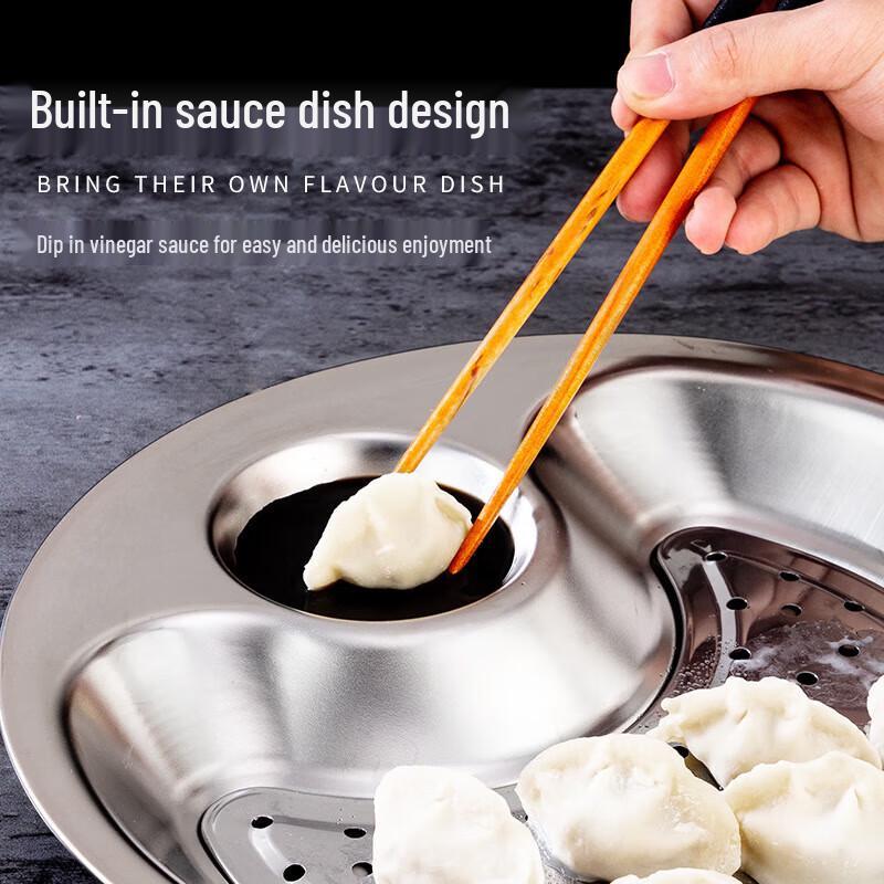 Mehrzweck-Abtropf- und Knödelplatte aus Edelstahl