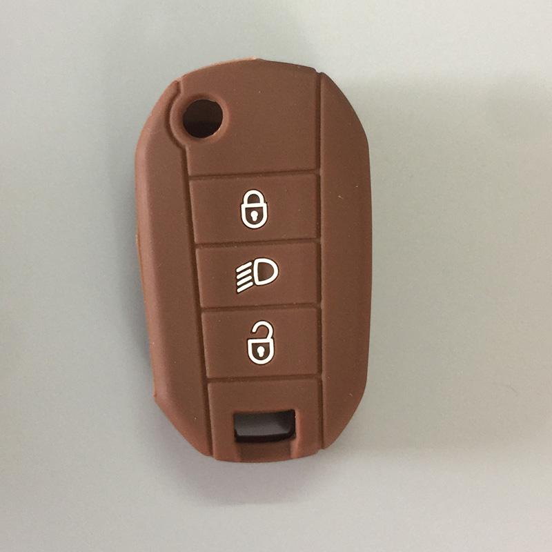 ZAD silicone rubber key fob cover case shell skin protect for Citroen C2 C3 C4 Picasso Xsara C5 C6 C8 Flip Folding 3 button key