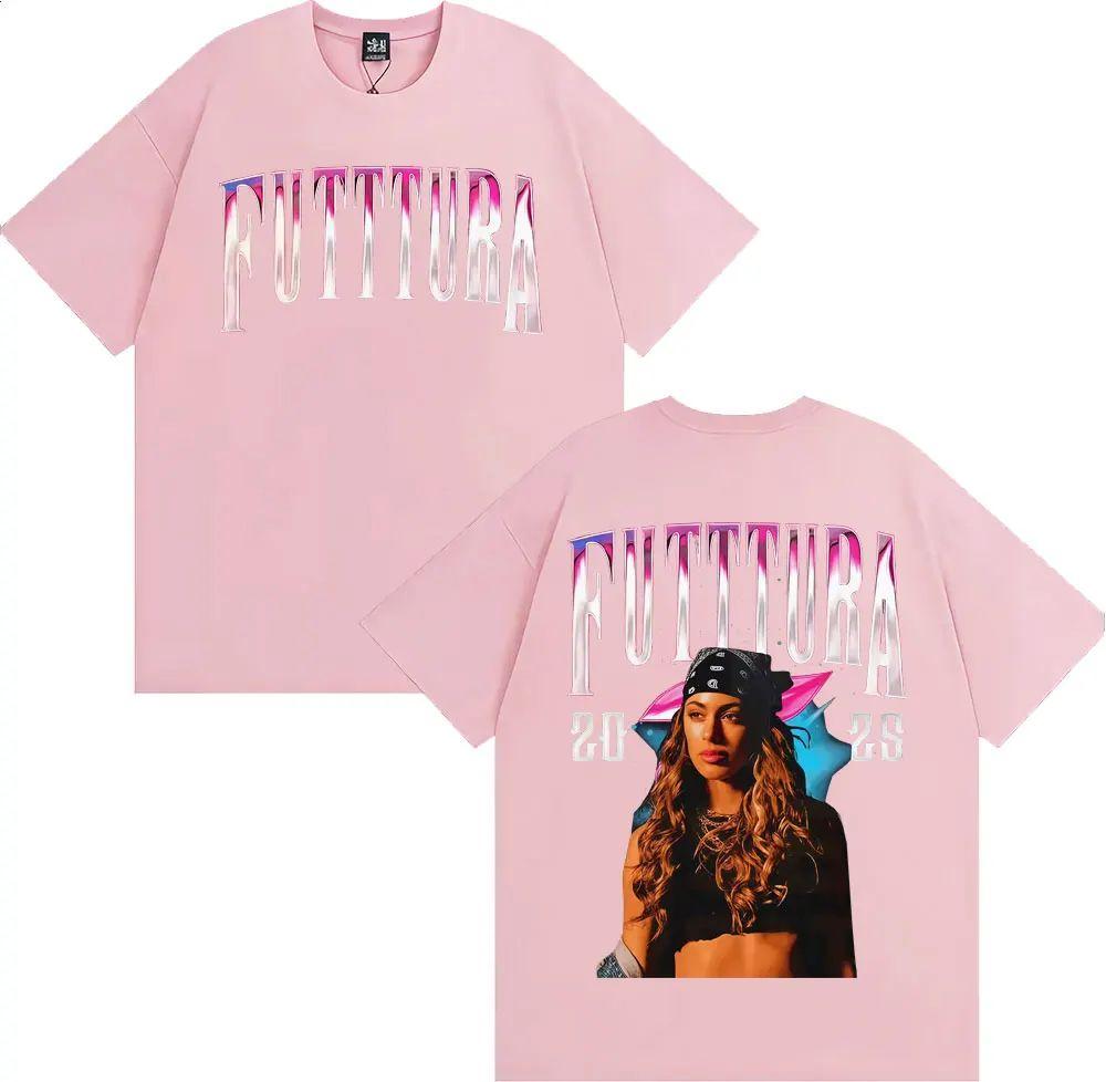Fashion Hip Hop T Shirts Summer Tops Singer TINI STOESSEL La Triple T Futtura 2026 Tour Tshirt Men Women Clothing Cotton Tshirt