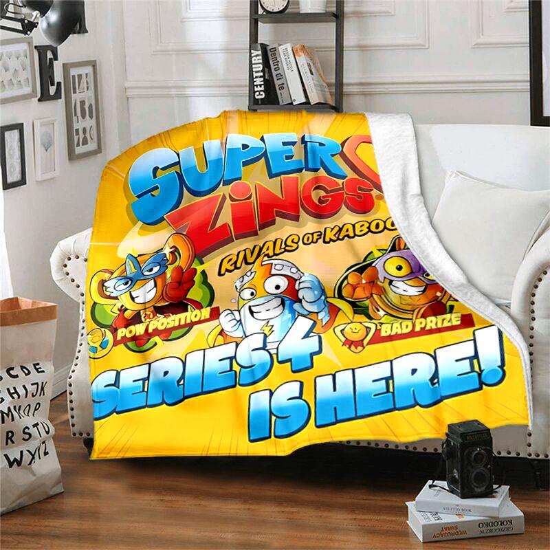 1pc Blanket Superthings Print Design, Lightweight Blanket for Sofa, Bed- Soft &Warm, Gift for All Seasons like Christmas, Halloween