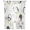 Penguin Cartoon Tulle Sheer Window Curtains For Living Room The Bedroom Modern Chiffon Voile Organza Curtains Decor Drapes