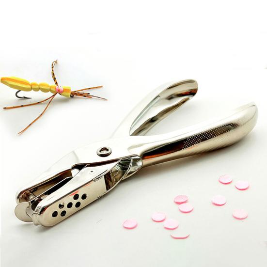 Single Hole Puncher 1/4 Inch Stainless Steel One Hole Punch Tool Handheld Small Puncher for Crafts Tags Paper Clothing Ticket