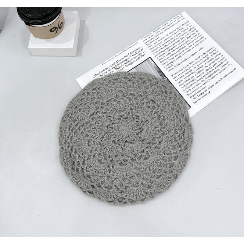 25 Handmade Crochet Single-layer Autumn and Winter Beret, Crochet Hat Autumn Warm Multi-color
