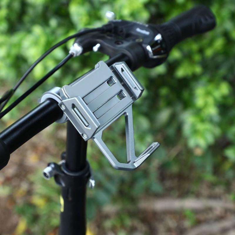 Motorcycle Phone Holder Handlebar Mounted Cellphone Cradles Shockproof Stand Holder for Scooter Bike 360 Degree Rotating