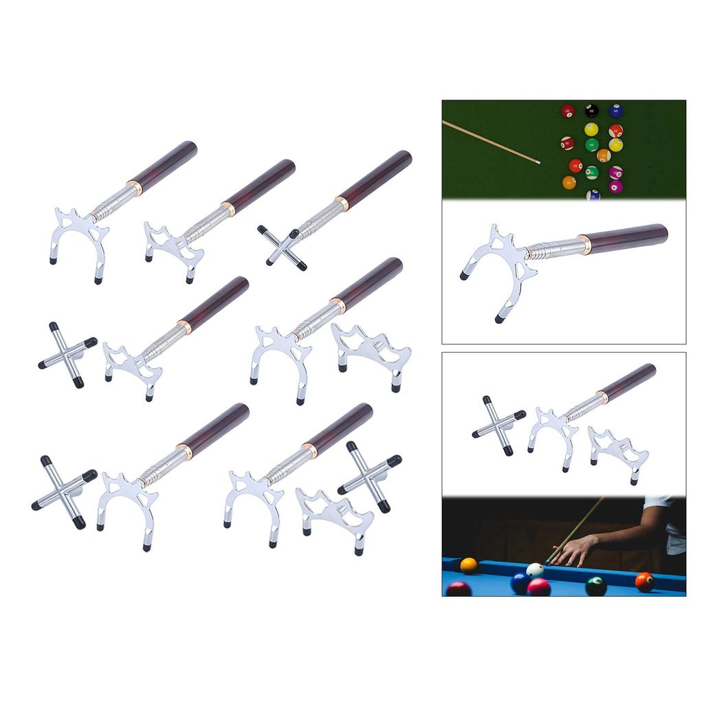 Billiards Cue Stick Bridge with Bridge Head Extender for Pool Table Practice