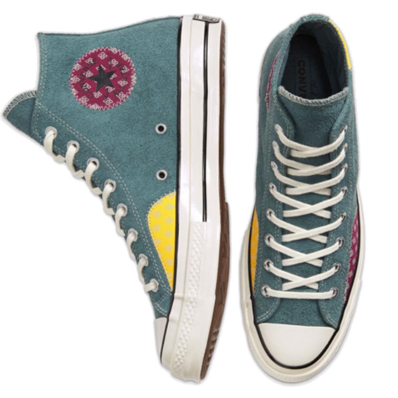 Converse Chuck 70 High Comfortable & Stylish Mid-Top Canvas Shoes Unisex Yellow-Green