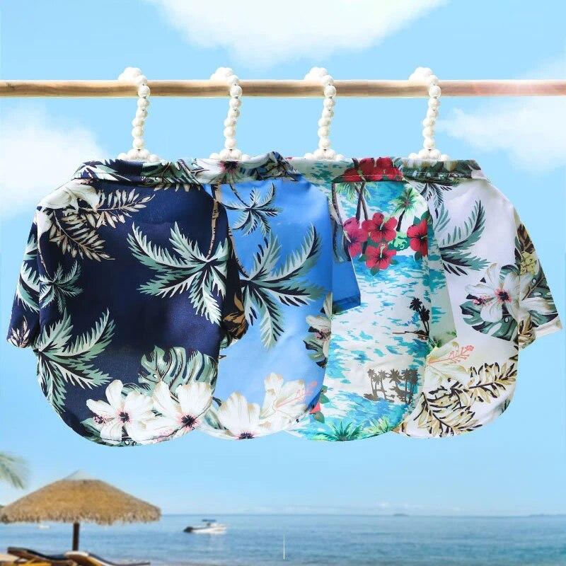 Dropship Tricouri Câine Stil Hawaiian de Plajă Haine de Vară pentru Câini Mici Cățel Animal de Companie Vestă Pisică Chihuahua Yorkies Pudel Ținută