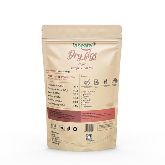 Fabeato Afghani Sun-Dried Figs (Anjeer) 250 Gram All-Natural & Good Source Of Fiber-Vacuum Packed For Extra Freshness