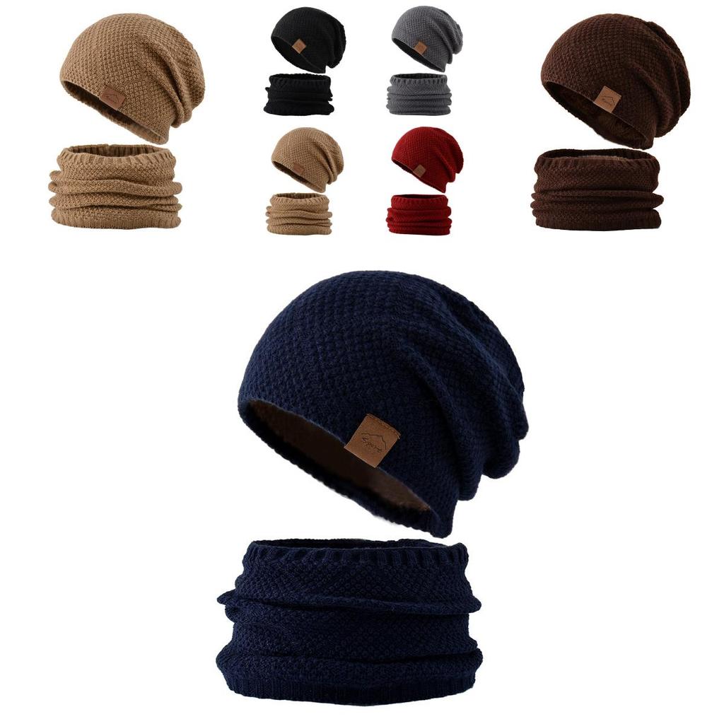 Knitted Mens Winter Beanie With Neck Warmer For Cold Weather Outdoor Activities