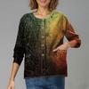 Dámské ležérní oblečení s dlouhým rukávem, jednořadové halloweenské oblečení s potiskem Cardigan Top oblečení Uniformy