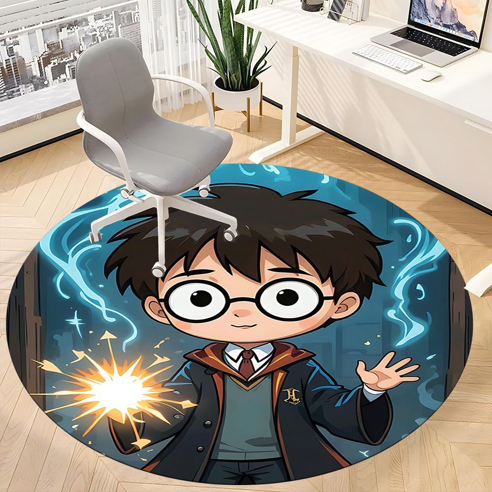 1ks Harry Potter Kancelářský kulatý koberec, Pod kancelářské židle Ložnice Obývací pokoj Domácí dekorace  a1022246