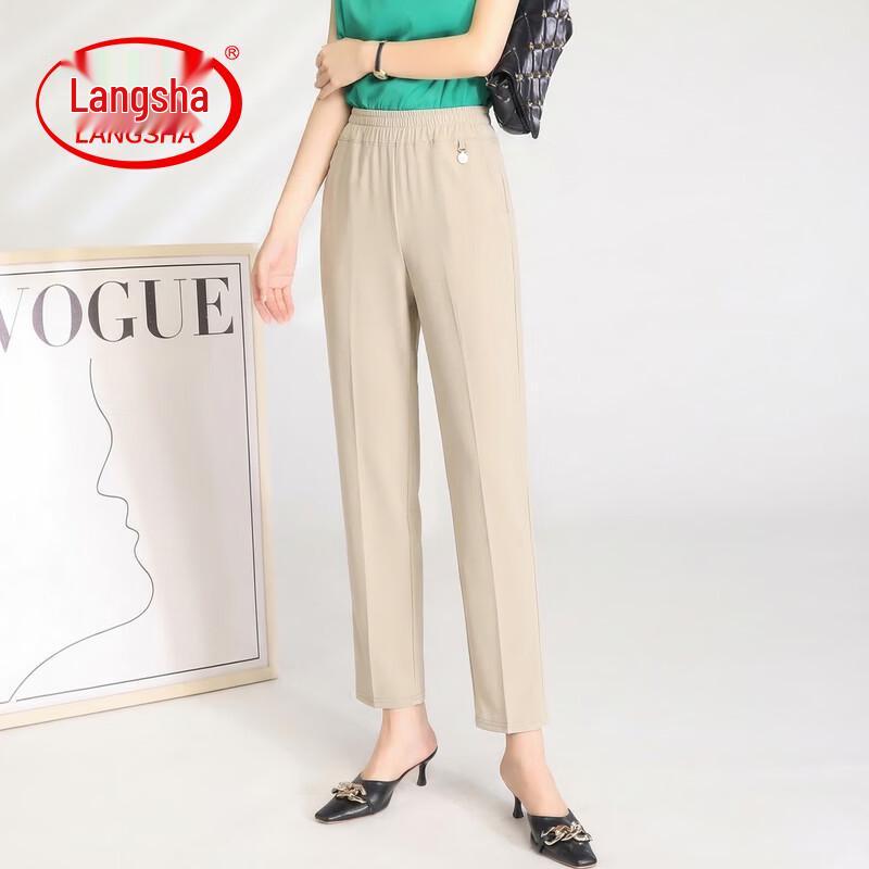 LangSha Women s Summer Cropped Straight-Leg Pants 120