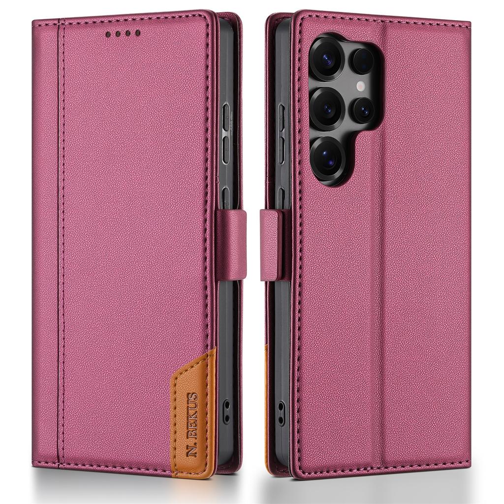 Luxury Leather Wallet Phone Case For Samsung S26 Ultra S25 Plus S24 S23 A36 A56 Flip Strong Magnetic Book Business RFID Cover
