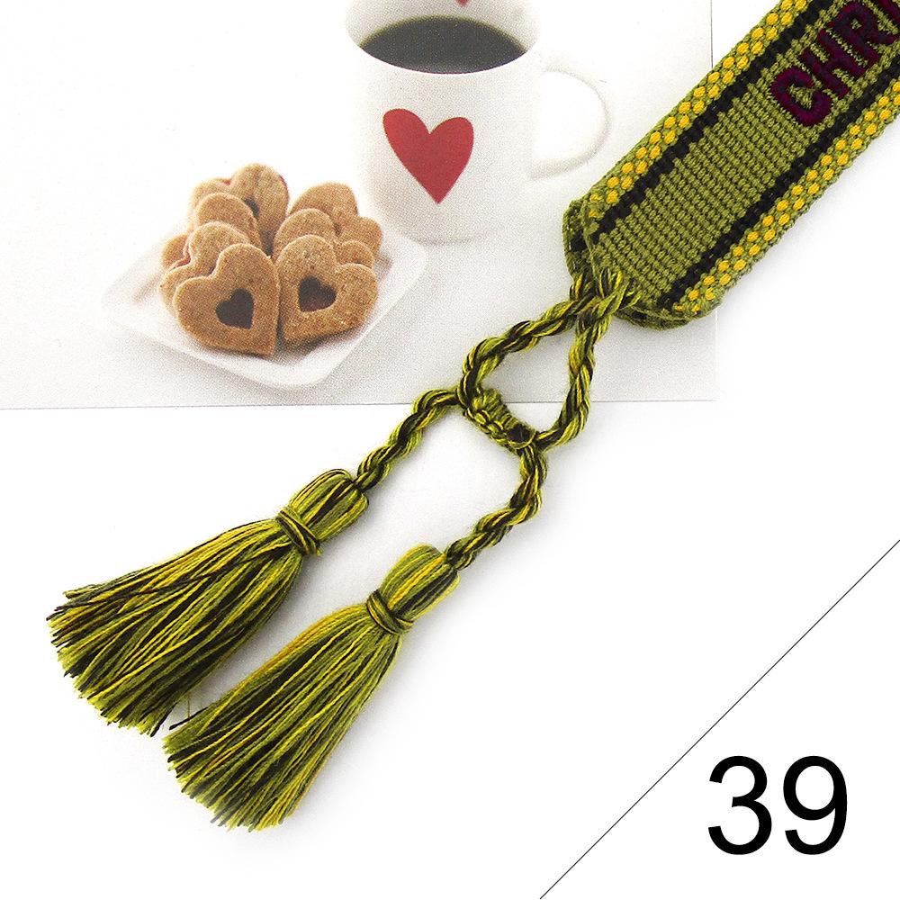 Custom Bohemian Embroidered Bracelet with Tassel and Woven Rope - Handmade Jewelry for Couples and Women