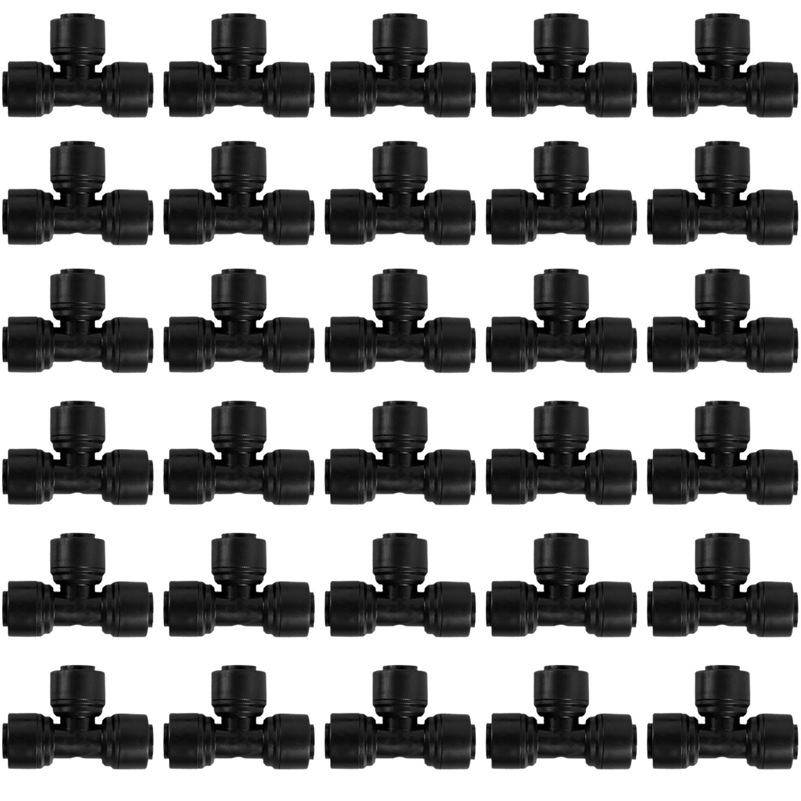 

30Pcs 1/4inch Drip Irrigation 3 Way Quick Connect Parts For 1/4 Inch Tubing Garden Watering Hose Garden Water Connector Drip 30Pcs&1/4 бронзовый желтый