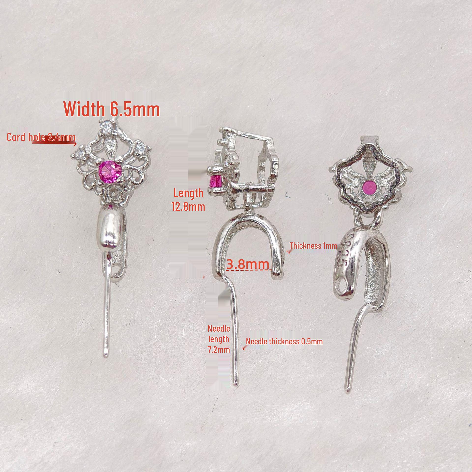 

Срібло 925 проби Нефрит Агат Підвіска Головка-застібка - Ручна робота DIY Аксесуар платиновий