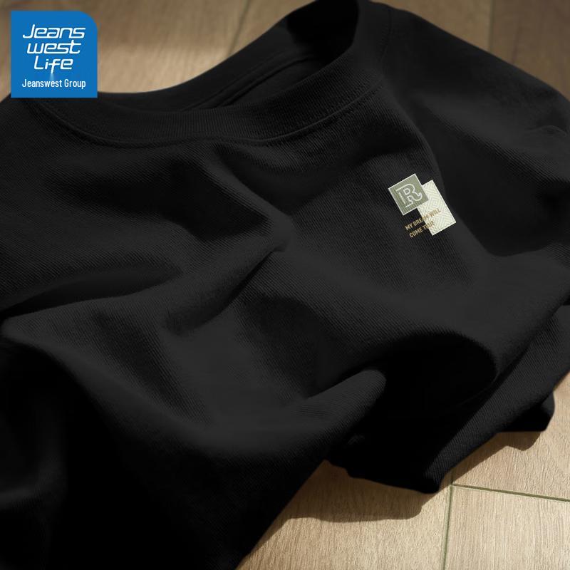 JEANSWEST LIFE Men's 2025 Heavy Cotton Round Neck T-Shirt