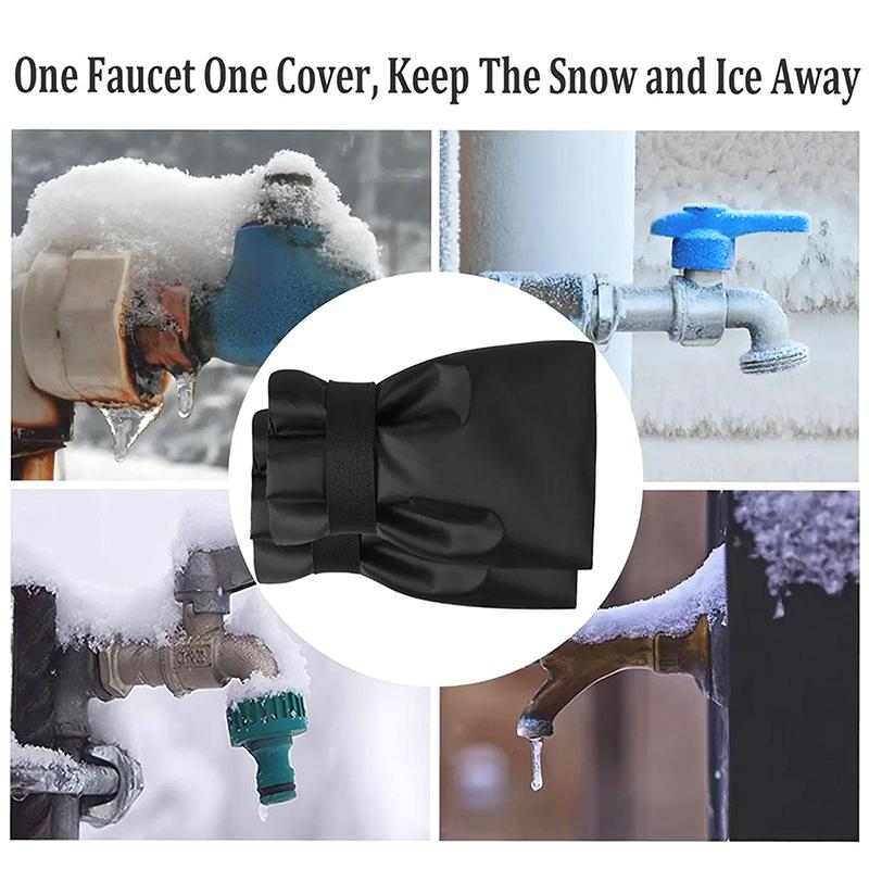 Insulated Faucet Anti-Freeze Cover Outdoor Pipe Protection Sleeve For Winter Freeze Prevention & Dustproof Warmth