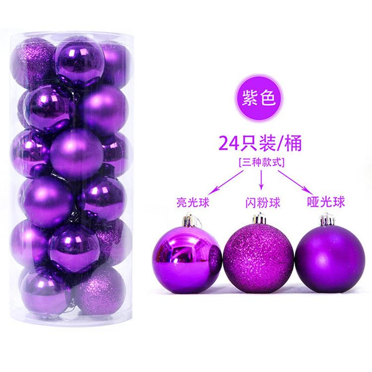 24pcs Christmas Ball Christmas Tree Ornament 3cm Home Christmas Hanging Pendant New Year Party Decoration Gift Navidad