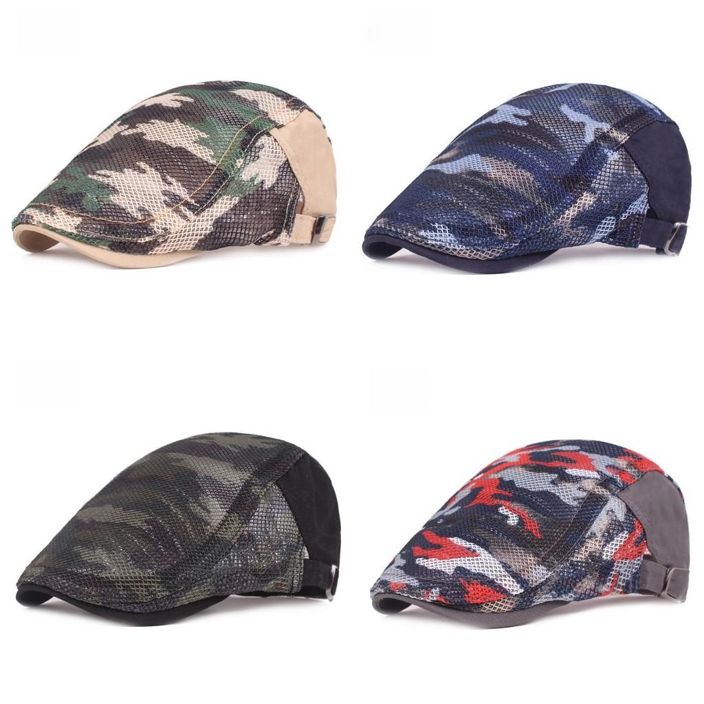 Breathable Cotton Mesh Cap With Curved Brim For Outdoor Activities