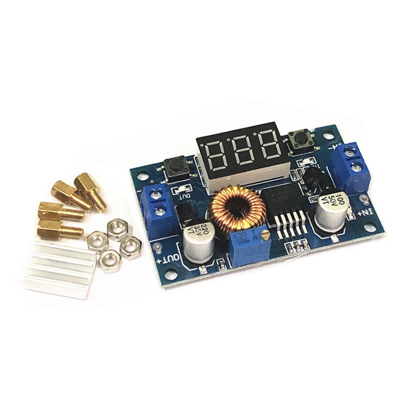 

XL4015 5A Висока потужність 75 Вт DC-DC регульований понижуючий модуль + світлодіодний вольтметр Модуль живлення