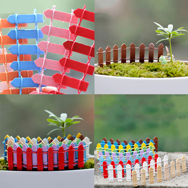 Holzzaun Palisade Miniatur Feengarten Haus Häuser Dekoration Mini Handwerk Mikro Landschaftsbau Dekor DIY Zubehör