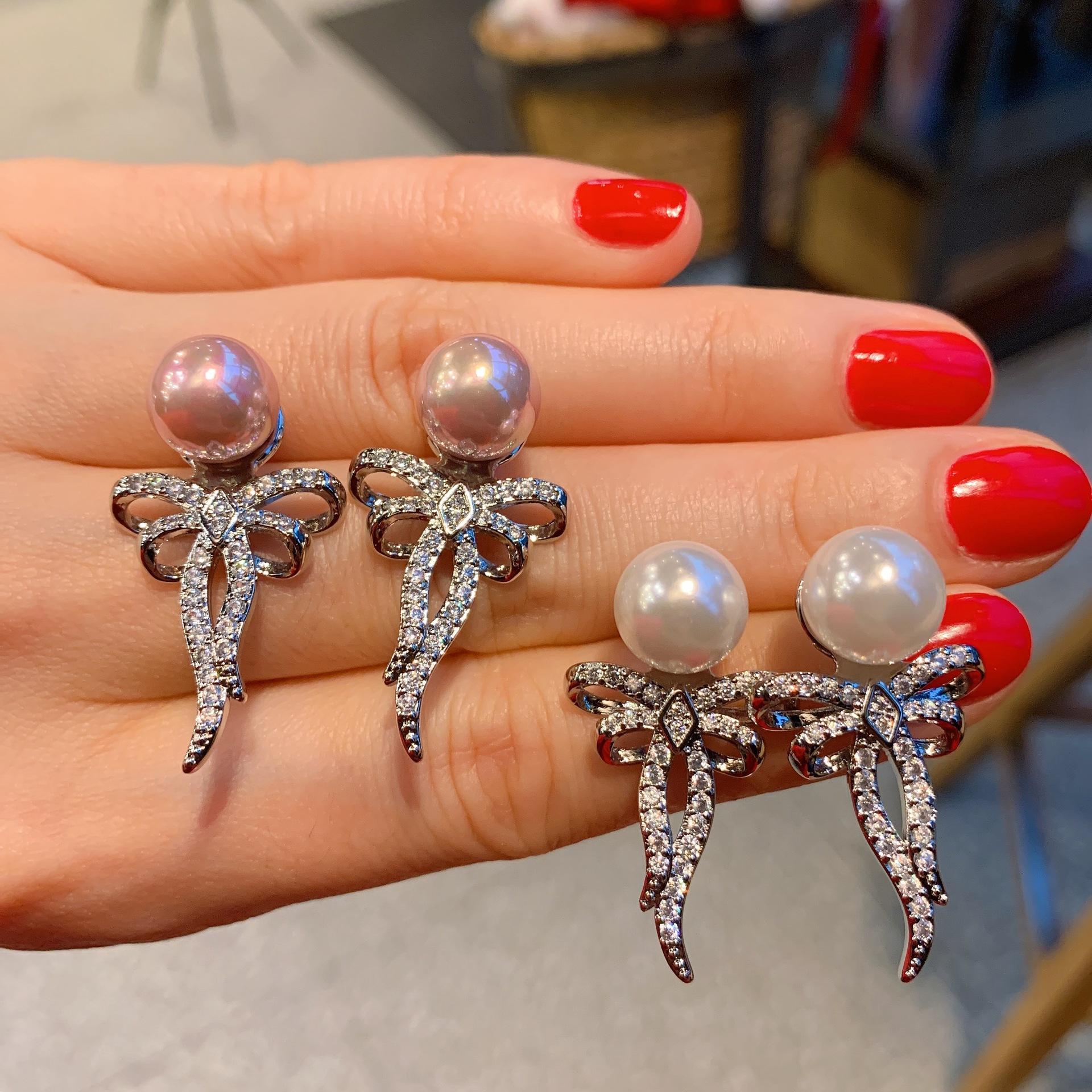 

Модные австралийские серьги-бусины Bay White Bead для женщин