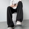 Men's 2025 Summer Ice Silk Loose Straight-Leg Pants - Thin, Trendy, Korean Style, Plus Size.