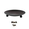 1/2pc Iron Candle Holder Vintage Pillar Metal Plate Candlestick Stand For Wedding Party Festival Romantic Tabletop Decor Gifts