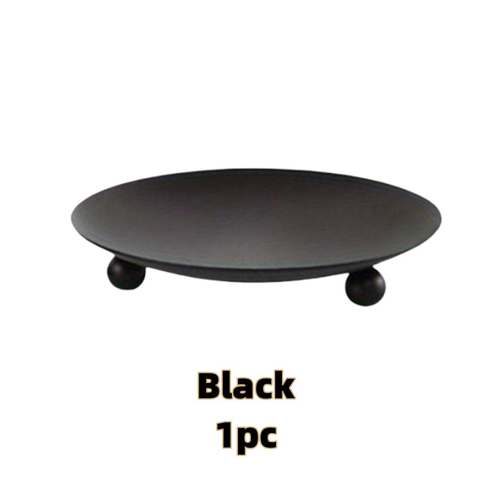 1/2pc Iron Candle Holder Vintage Pillar Metal Plate Candlestick Stand For Wedding Party Festival Romantic Tabletop Decor Gifts