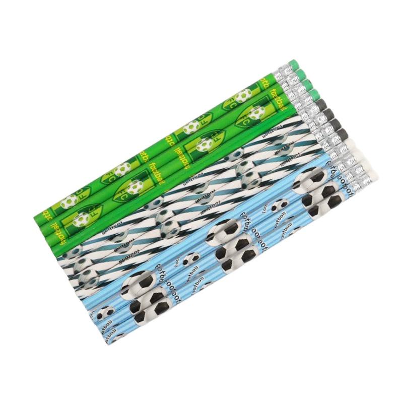 WTEMPO Sporty Pencils with Erasers Birthday/Football Party Favors Ball Games Events Commemorative Pencils School Classroom Exchange Prizes Gifts