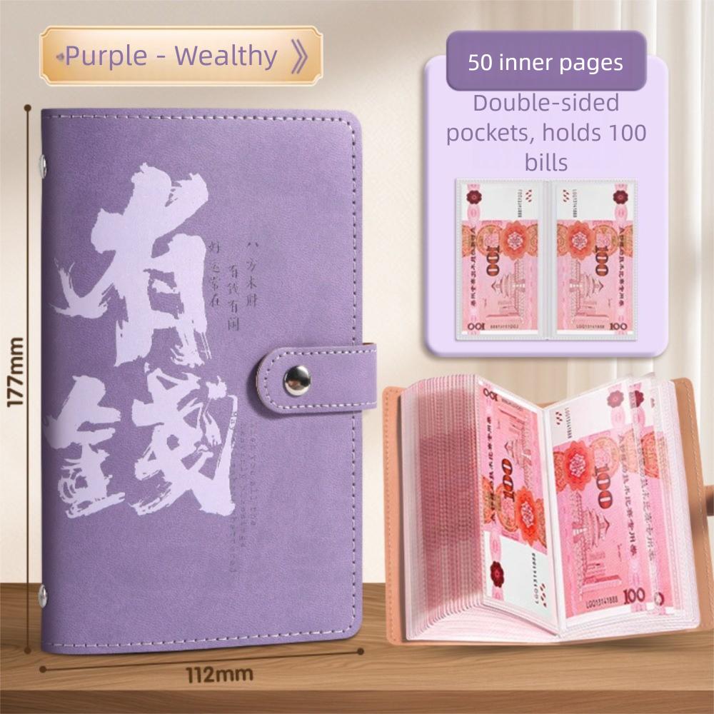 PU Money Collection Book Get Rich Overnight Savings Binder Mini Binder Savings Challenge  Couples