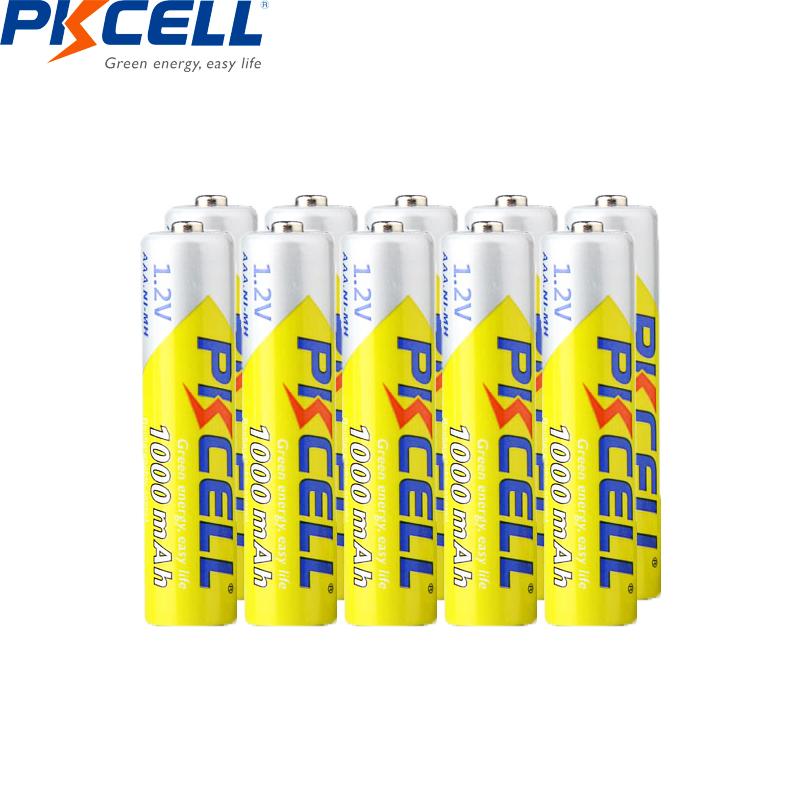 

10 шт./лот, аккумулятор PKCELL AAA, 1000 мАч, 3A, 1,2 В, Ni-MH AAA, аккумуляторная батарея для камеры, игрушечный фонарик