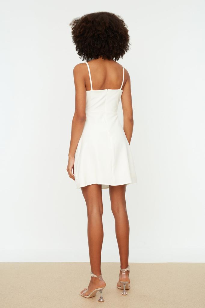 Cheap White ALine Mini Dress with Ruffles TWOSS20EL1123.. Joom