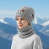 Womens Winter Knit Hat Scarf Set Warm Ear Protection Beanie Cold Weather Outdoor Use