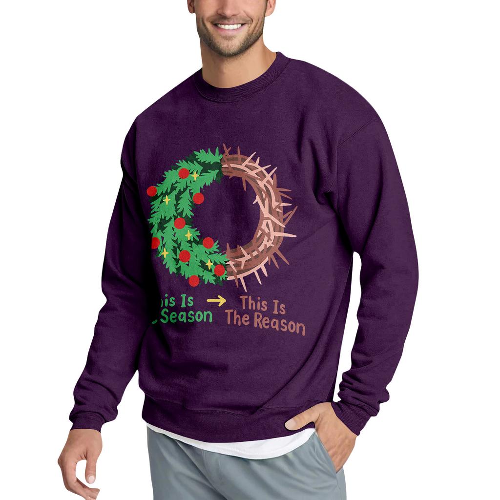 Vánoční potisk Volná pánská mikina