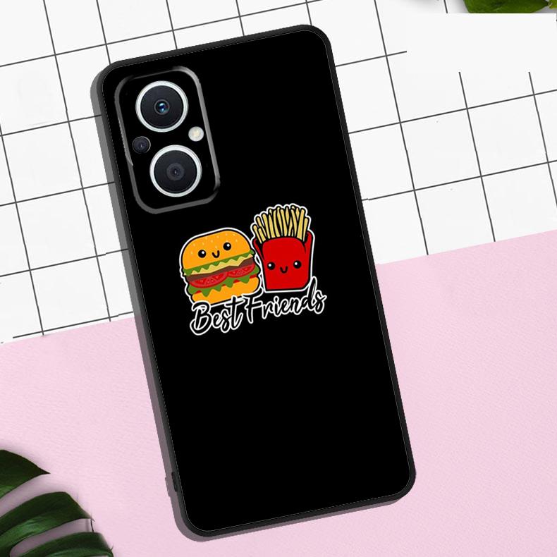 Pommes Burger Pizza Hülle Für OPPO Reno 13F 13 12 12F 11 11F 8T 7 8 10 Pro OPPO Find X8 Pro X6 X3 X5 Lite Abdeckung
