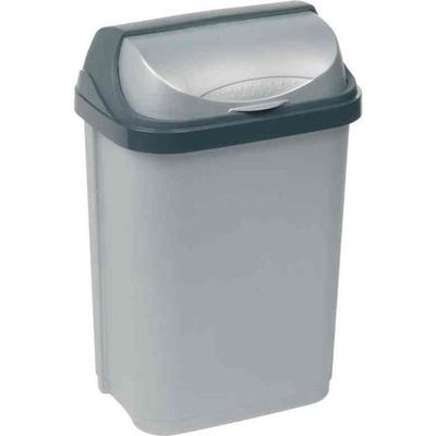 Bin - KEEEPER - Rasmus - Sliding Lid - 10L - Silver