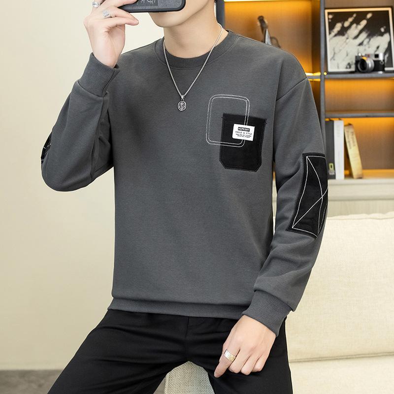 Autumn Hoodie Men s Long Sleevet Trendy Crew Neck Top L