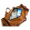 New Men Brown Vintage Real Travel Luggage Duffle Gym Bags Tote Goat Leather