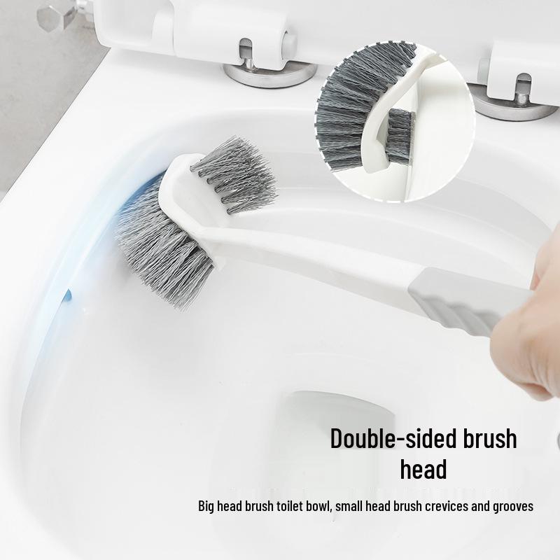 Nordic Dual-Sided Wall-Mounted Toilet Brush for Comprehensive Cleaning