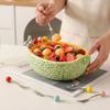 Ceramics Fruit Serving Plate Hami Melon Shape Snack Plate with Fork  Dessert Serving