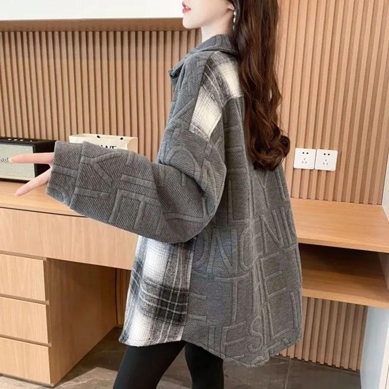 Coat Oversize Women Cotton Winter Thickened Casual Double Layer Windbreaker Jacket
