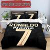Parure de lit 3 pièces avec housse de couette (1*Housse de couette + 2*Taie d'oreiller, sans noyau), Ensemble de literie personnalisé avec le nom Cristiano Ronaldo et motif, Cadeau de décoration pour chambre à coucher à la maison