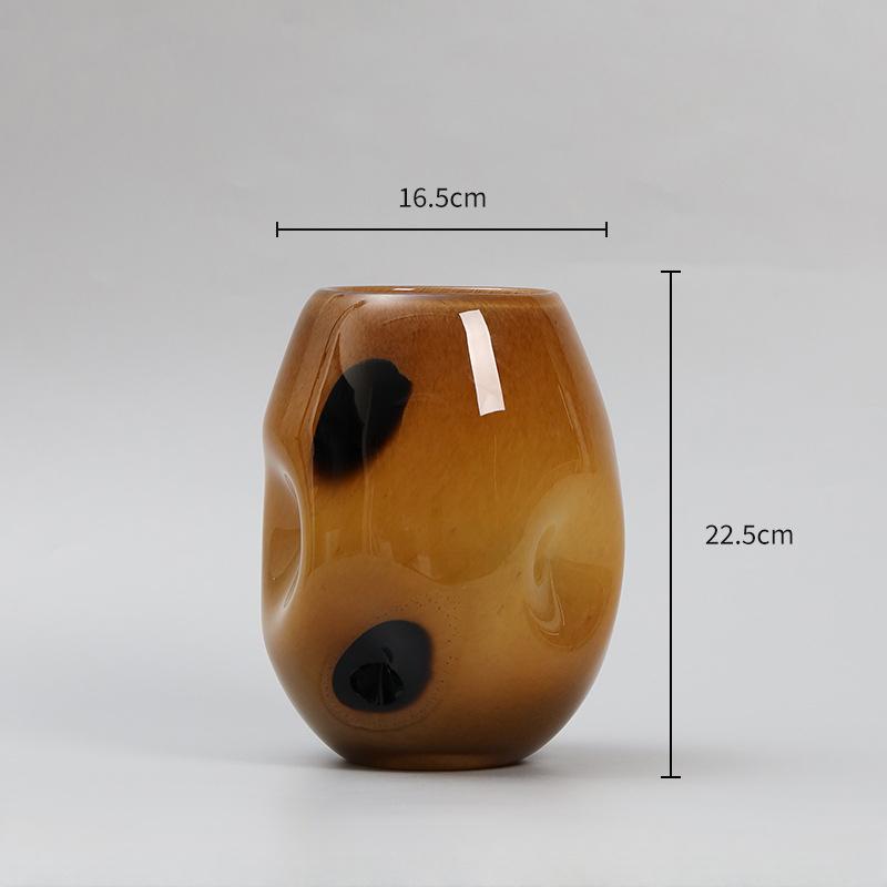 Glass Vase Polka Dot Pattern Irregular Flower Vase Flower Arrangement Accessories Terrarium Home Decoration Accessories