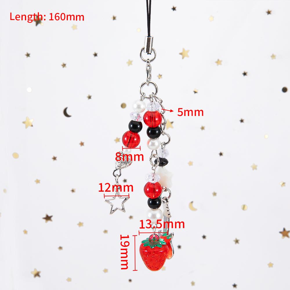 1Pc Phone Charm Pendant Cute Kawaii Pink Bowknot Keychain Bag Phone Strap Girl Cellphone Lanyard Keyring Birthday Jewelry DIY