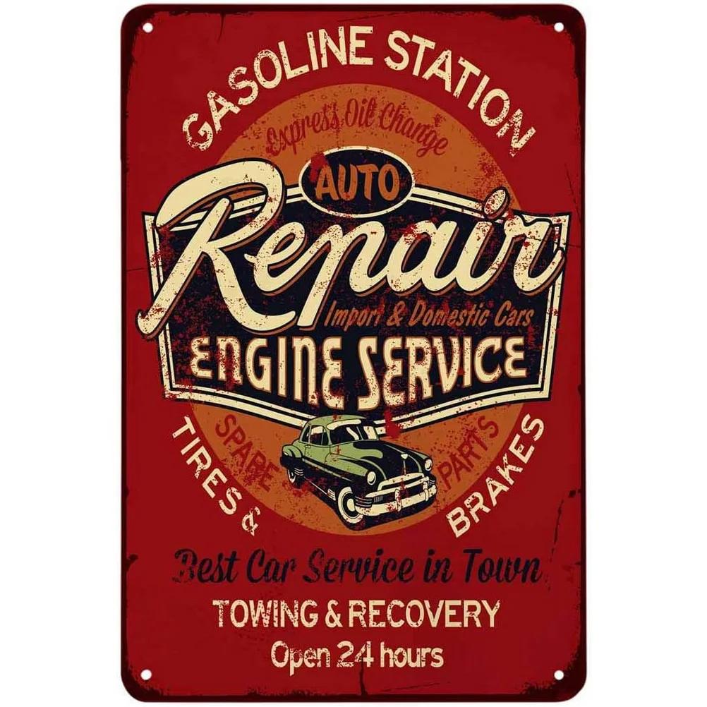 Metal Tin Signs Plaque Pinup Garage Service Wall Decoration Vintage Posters Iron Painting for Man Cave Home Cafe Garage Club Bar