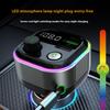 GZ11 65W PD Fast Charging Car Charger with Retractable Type C Cable Voltage Display Bluetooth-Compatible MP3 Player